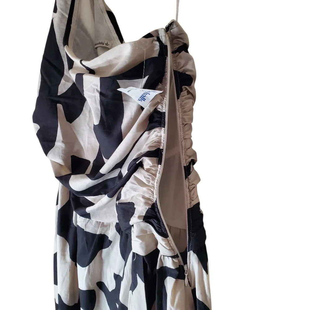 Abercrombie & Fitch One-Shoulder High Slit Maxi Dress Cutout Event Wedding Party